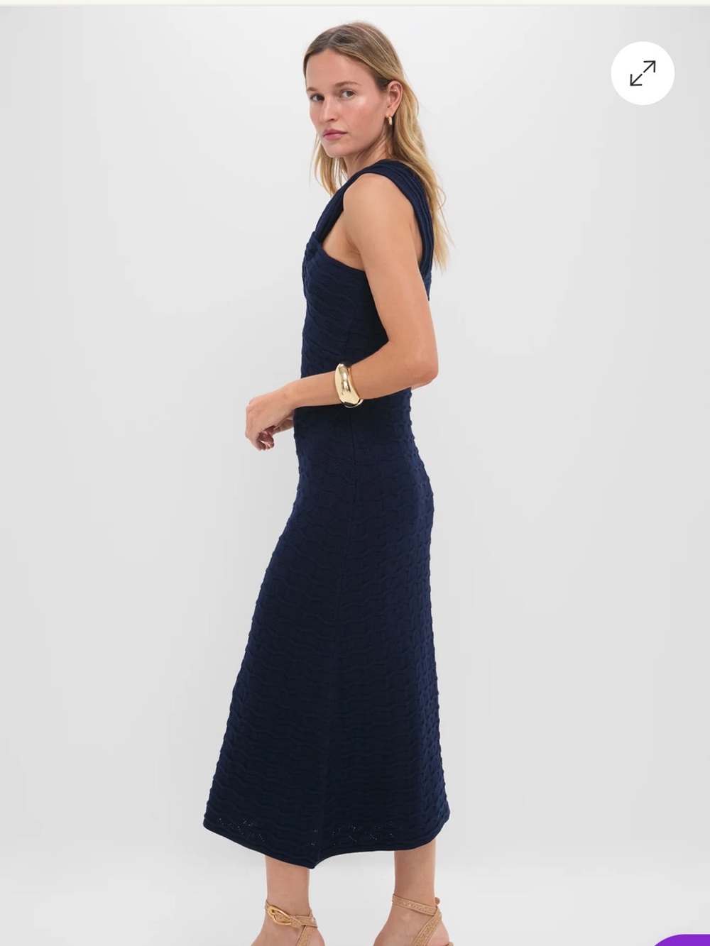 NWT Tuckernuck HYACINTH HOUSE
Navy Knit One Shoulder Nicole Midi Dress Sz Small - Picture 3 of 13